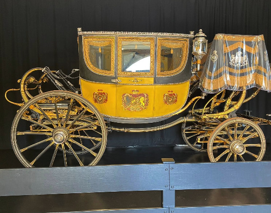 The state coach on display at Alnwick Castle